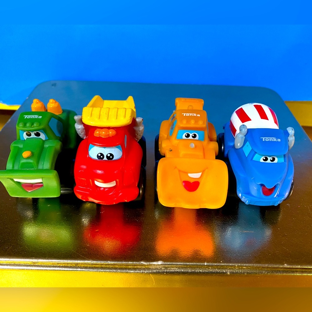 TONKA LIL CHUCK & FRIENDS VTG 2008 WHEEL PALS VEHICLES BUNDLE OF 4
